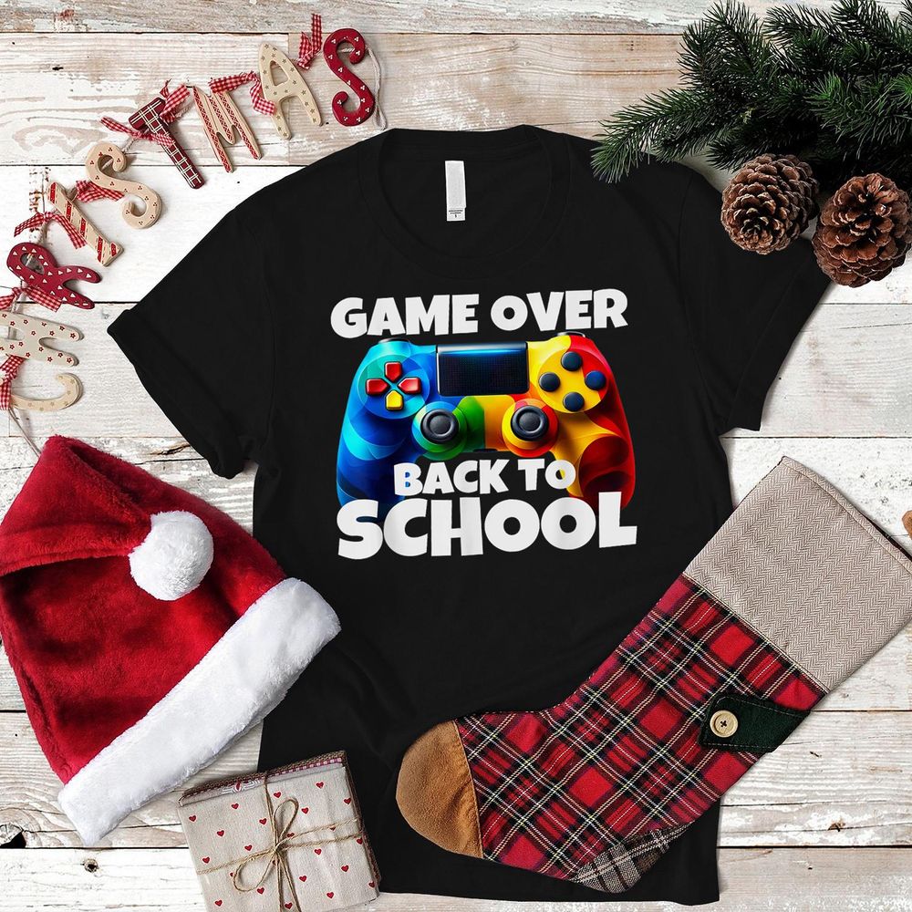Game Over Back To School - Gaming Controller - Kids Gamer Shirt Unisex Standard T-Shirt black s