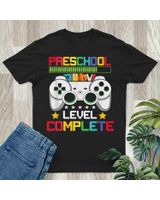 Preschool Graduation Shirt Level Complete Video Gamer Shirt Unisex Standard T-Shirt black s